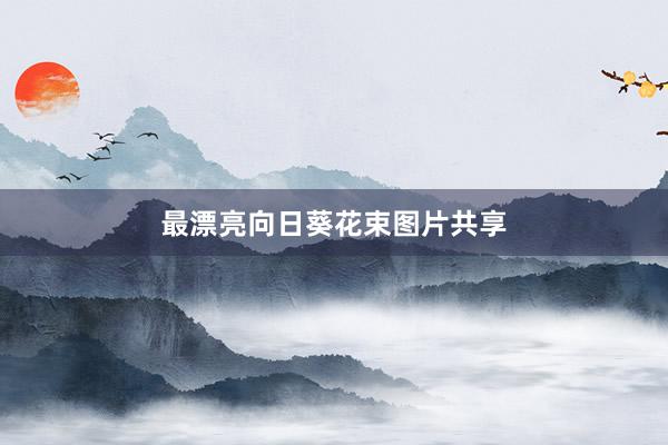 最漂亮向日葵花束图片共享